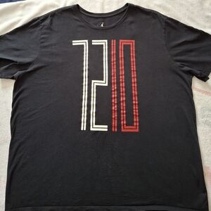 Nike Air Jordan 72 - 10 Black Red White Graphic T Shirt Size 3XL XXXL Pre Owned